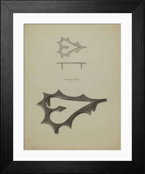 Framed Print : Flat Iron Holder, c. 1937. Creator: Benjamin Resnick Framed Print : Flat Iron Holder, c. 1937. Creator: Benjamin Resnick