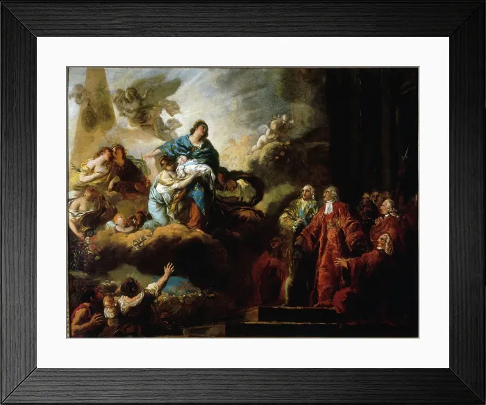 Framed Print : Allegory of the birth of the dauphin, October 22, 1781. Creator: Francois Guillaume Menageot Framed Print : Allegory of the birth of the dauphin, October 22, 1781. Creator: Francois Guillaume Menageot