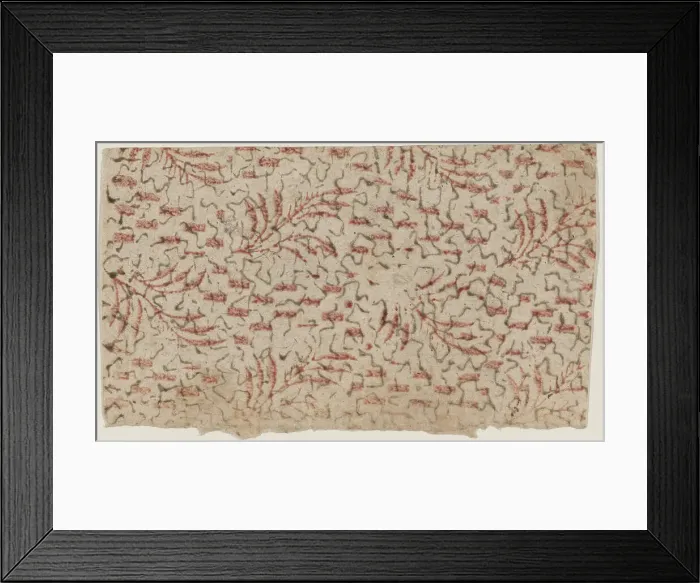 Framed Print : Sheet with overall abstract pattern, 19th century. Creator: Anon Framed Print : Sheet with overall abstract pattern, 19th century. Creator: Anon