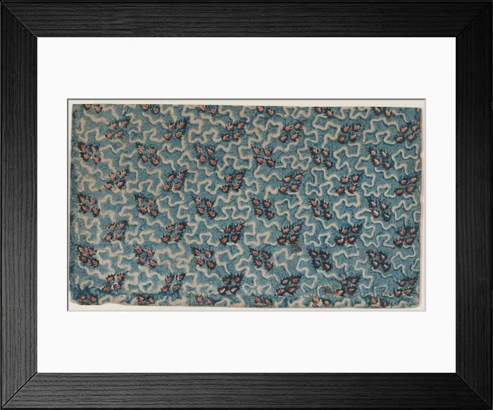 Framed Print : Sheet with overall abstract pattern, 19th century. Creator: Anon Framed Print : Sheet with overall abstract pattern, 19th century. Creator: Anon