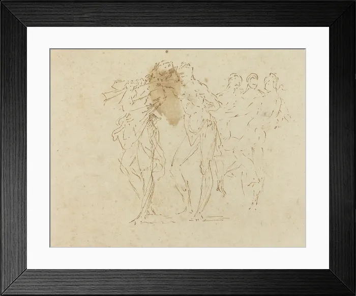 Framed Print : Musician and Dancing Figures. Creator: Donato Creti Framed Print : Musician and Dancing Figures. Creator: Donato Creti