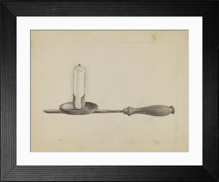 Framed Print : Candlestick, c. 1936. Creator: Janet Riza