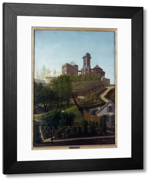 Framed Print : Solferino tower, in Montmartre, c1860. Creator: Leon Rolla Framed Print : Solferino tower, in Montmartre, c1860. Creator: Leon Rolla
