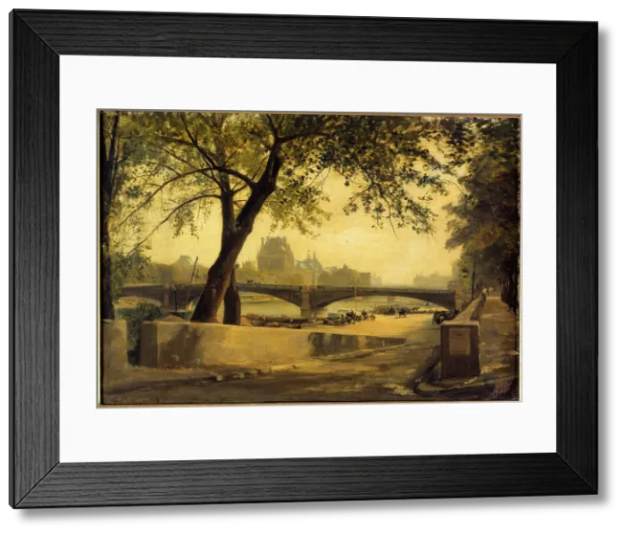 Framed Print : Pont de Solferino and the Pavillon de Flore, seen from Quai d'Orsay, in 1888. Creator: Charles Mercier Framed Print : Pont de Solferino and the Pavillon de Flore, seen from Quai d'Orsay, in 1888. Creator: Charles Mercier