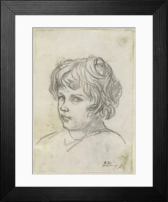 Framed Print : Head of a Boy, 1775 / 80. Creator: Jacques-Louis David Framed Print : Head of a Boy, 1775 / 80. Creator: Jacques-Louis David