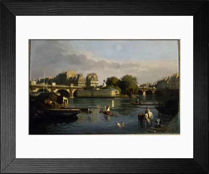 Framed Print : Pont-Neuf and the tip of Ile de la Cite, c1860. Creator: Theophile Meunier Framed Print : Pont-Neuf and the tip of Ile de la Cite, c1860. Creator: Theophile Meunier
