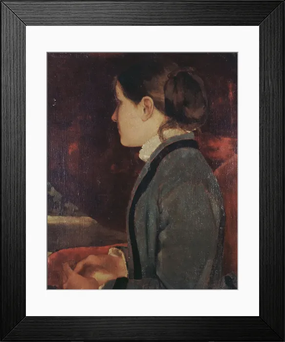 Framed Print : Noemi Renan in profile, c1879. Creator: Ernest Cornelis Ary Renan Framed Print : Noemi Renan in profile, c1879. Creator: Ernest Cornelis Ary Renan