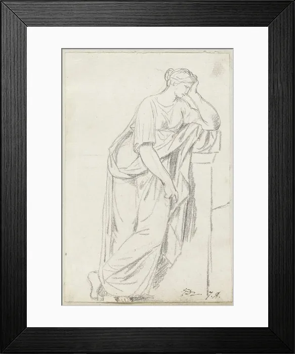 Framed Print : A Muse from the Sarcophagus of the Muses, 1775 / 80. Creator: Jacques-Louis David Framed Print : A Muse from the Sarcophagus of the Muses, 1775 / 80. Creator: Jacques-Louis David