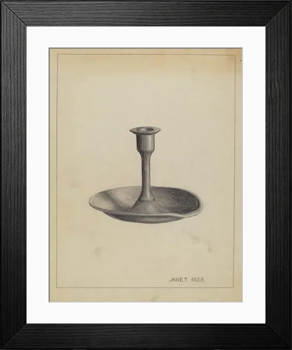 Framed Print : Candlestick, c. 1935. Creator: Janet Riza Framed Print : Candlestick, c. 1935. Creator: Janet Riza