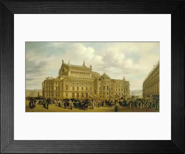 Framed Print : Opera Garnier seen from rue Auber, circa 1880, 9th arrondissement. Creator: Leonard Saurfelt Framed Print : Opera Garnier seen from rue Auber, circa 1880, 9th arrondissement. Creator: Leonard Saurfelt