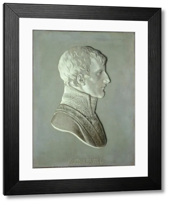 Framed Print : Portrait of Bonaparte (1769-1821), first consul, between 1799 and 1804. Creator: Piat Joseph Sauvage Framed Print : Portrait of Bonaparte (1769-1821), first consul, between 1799 and 1804. Creator: Piat Joseph Sauvage