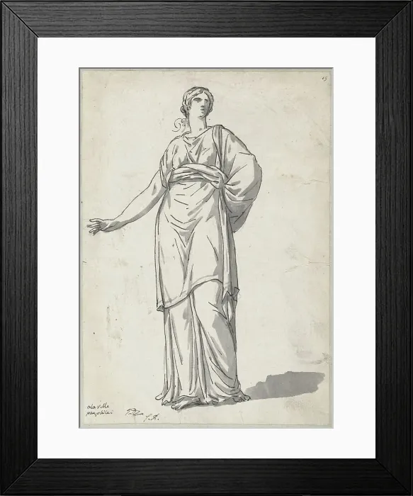 Framed Print : Woman from the Villa Pamphili, 1775 / 80. Creator: Jacques-Louis David Framed Print : Woman from the Villa Pamphili, 1775 / 80. Creator: Jacques-Louis David