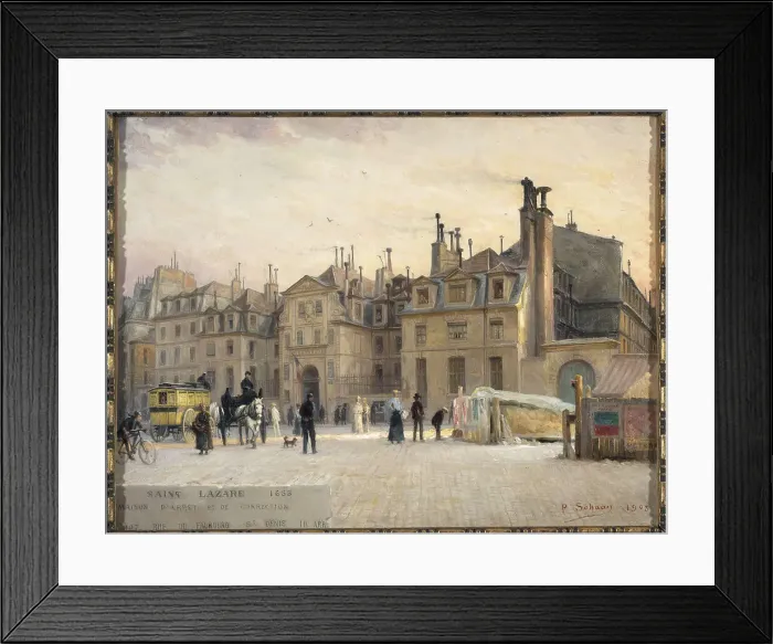 Framed Print : Facade of Saint-Lazare prison, rue du Faubourg Saint-Denis, 1903. Creator: Paul Schaan Framed Print : Facade of Saint-Lazare prison, rue du Faubourg Saint-Denis, 1903. Creator: Paul Schaan
