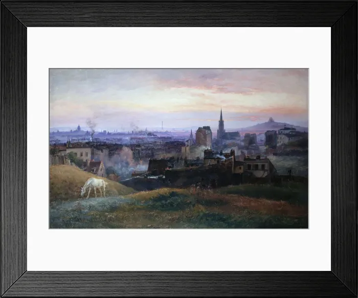 Framed Print : Panoramic view of Paris, taken from the heights of Menilmontant, 1894. Creator: Paul Schaan Framed Print : Panoramic view of Paris, taken from the heights of Menilmontant, 1894. Creator: Paul Schaan