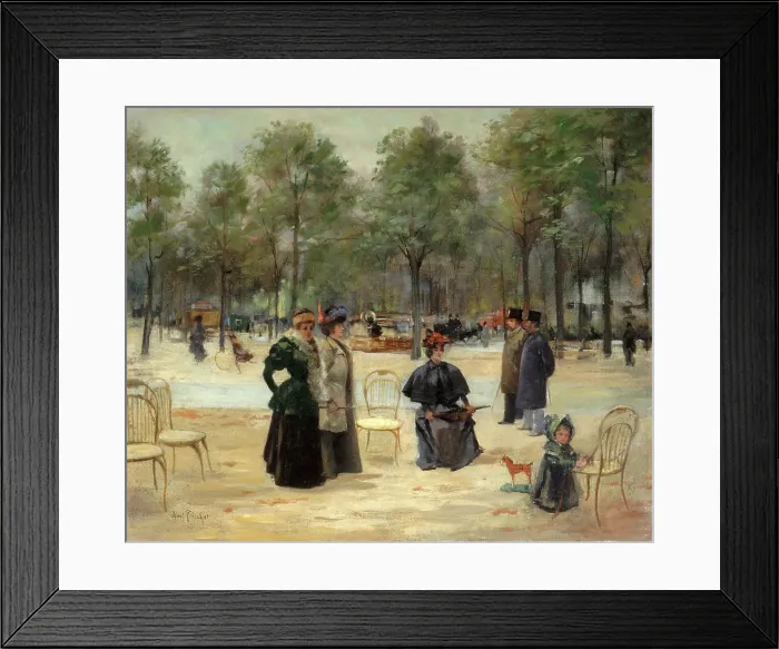 Framed Print : Aux Champs-Élysées, c1895. Creator: Louis Abel-Truchet Framed Print : Aux Champs-Élysées, c1895. Creator: Louis Abel-Truchet