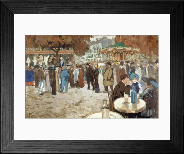Framed Print : Fête foraine, boulevard de Clichy, c1910. Creator: Louis Abel-Truchet Framed Print : Fête foraine, boulevard de Clichy, c1910. Creator: Louis Abel-Truchet