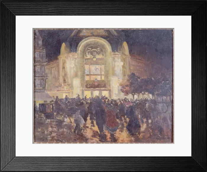 Framed Print : Le cinéma Gaumont-Palace, place de Clichy, vers 1913, c1913. Creator: Louis Abel-Truchet Framed Print : Le cinéma Gaumont-Palace, place de Clichy, vers 1913, c1913. Creator: Louis Abel-Truchet