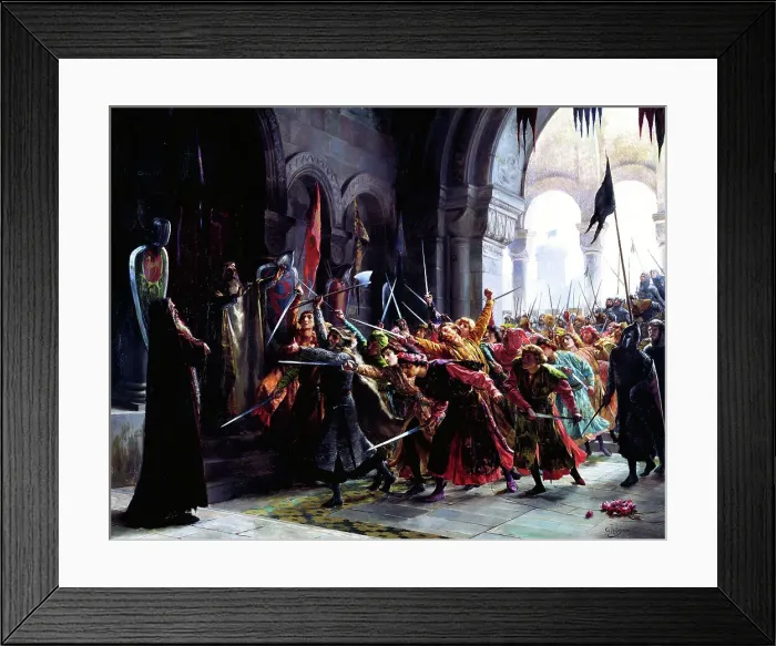 Framed Print : The Burgraves, 1903. Creator: Georges Antoine Rochegrosse Framed Print : The Burgraves, 1903. Creator: Georges Antoine Rochegrosse