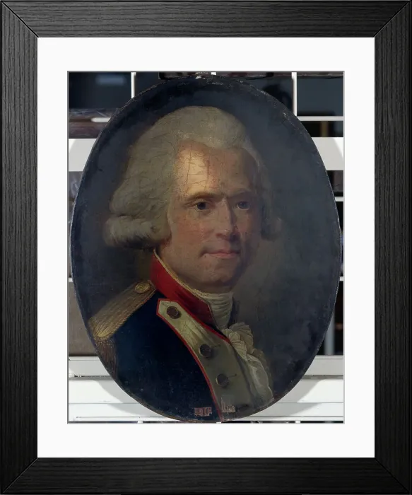 Framed Print : Portrait d'un adjudant-major d'un régiment de ligne, c1790. Creator: Unknown Framed Print : Portrait d'un adjudant-major d'un régiment de ligne, c1790. Creator: Unknown