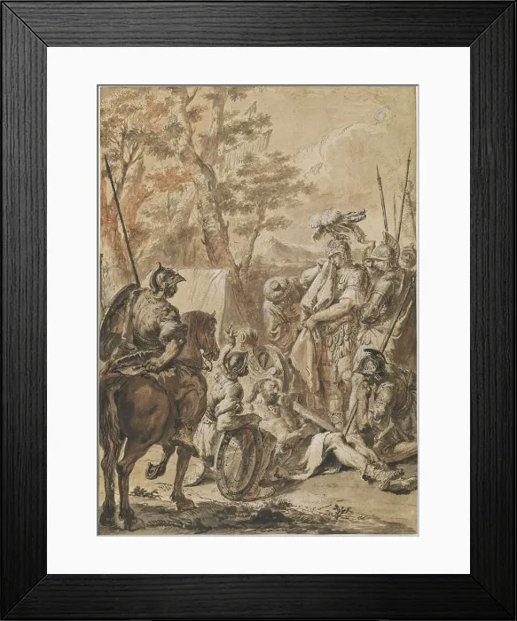 Framed Print : Alexander the Great before the Corpse of Darius, 1750s / 1760s. Creator: Francesco Fontebasso Framed Print : Alexander the Great before the Corpse of Darius, 1750s / 1760s. Creator: Francesco Fontebasso