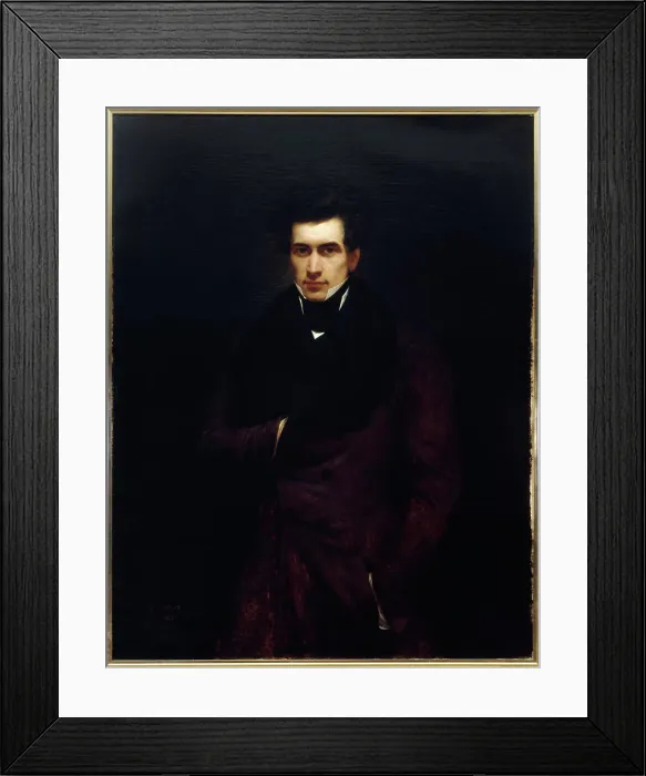Framed Print : Portrait of Armand Carel (1800-1836), journalist, 1833. Creator: Henry Scheffer Framed Print : Portrait of Armand Carel (1800-1836), journalist, 1833. Creator: Henry Scheffer