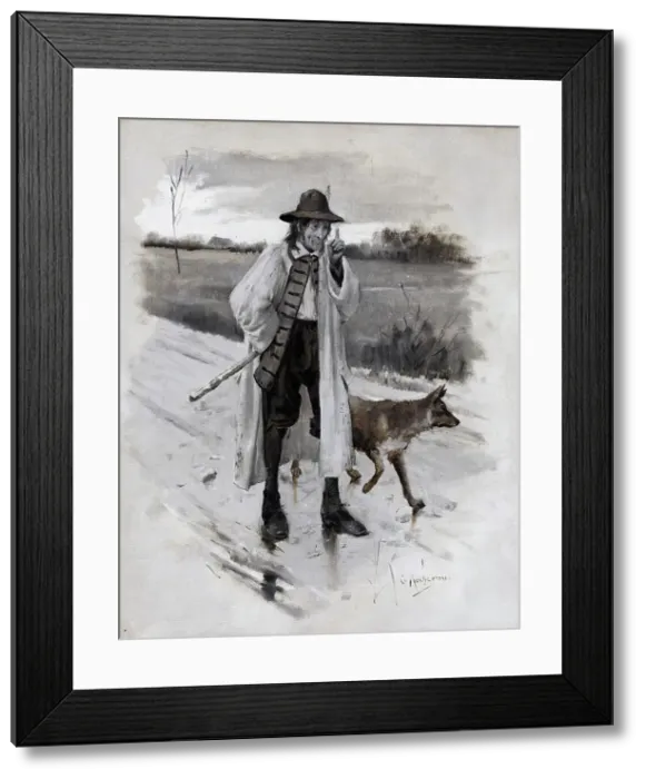 Framed Print : Man and beast, c1886. Creator: Georges Antoine Rochegrosse Framed Print : Man and beast, c1886. Creator: Georges Antoine Rochegrosse