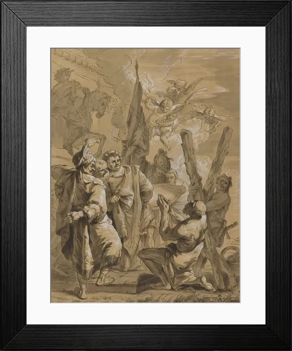 Framed Print : Martyrdom of Saint Andrew, 18th century. Creator: Francesco Fontebasso Framed Print : Martyrdom of Saint Andrew, 18th century. Creator: Francesco Fontebasso