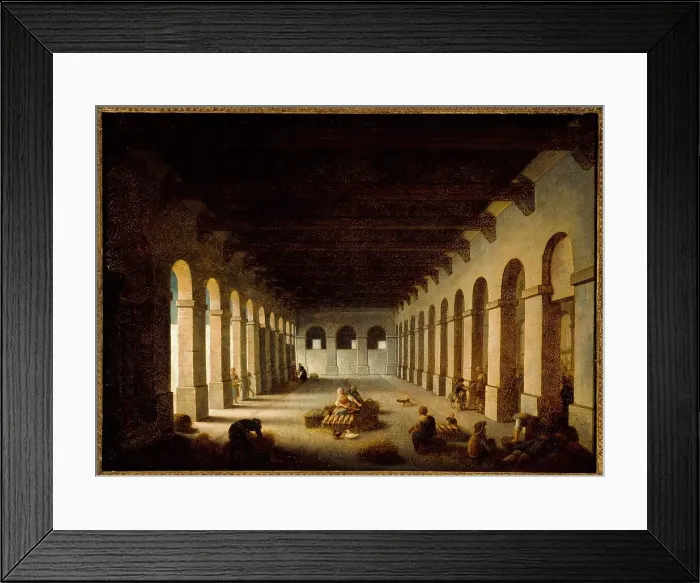 Framed Print : Marche de la Vallee around 1815, current 6th arrondissement, c1810 — 1820. Creator: Jacques-Albert Senave Framed Print : Marche de la Vallee around 1815, current 6th arrondissement, c1810 — 1820. Creator: Jacques-Albert Senave