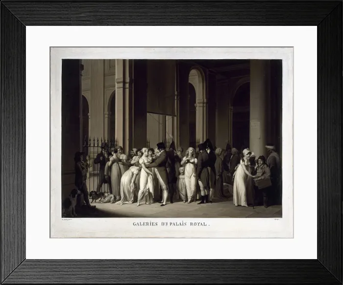 Framed Print : Galeries du Palais-Royal, 1809. Creator: Louis Leopold Boilly Framed Print : Galeries du Palais-Royal, 1809. Creator: Louis Leopold Boilly