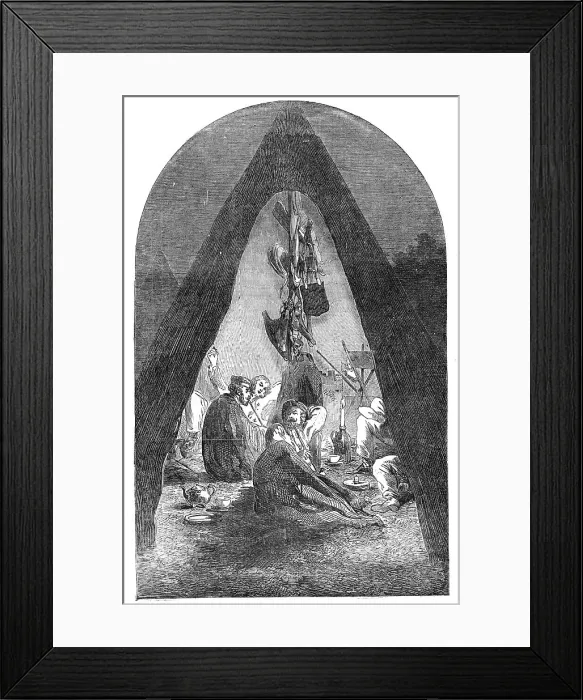 Framed Print : Interior of an Officer's Tent, at Varna, 1854. Creator: Unknown Framed Print : Interior of an Officer's Tent, at Varna, 1854. Creator: Unknown