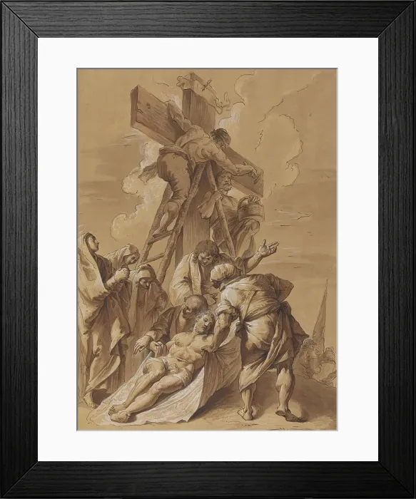 Framed Print : The Deposition, 18th century. Creator: Francesco Fontebasso Framed Print : The Deposition, 18th century. Creator: Francesco Fontebasso