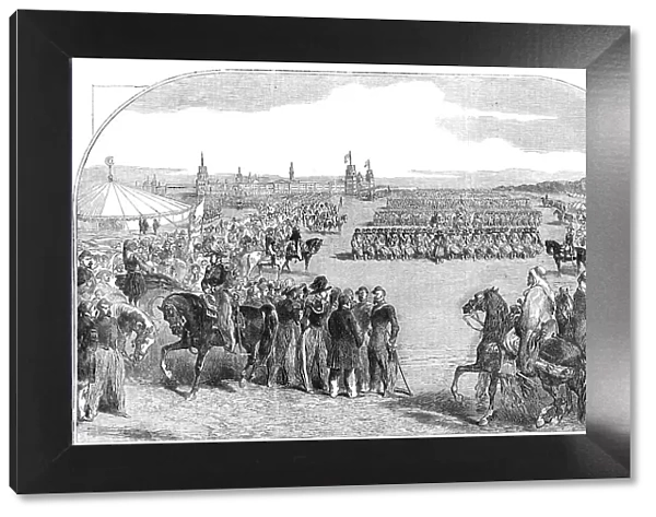 Review of the Division under Prince Napoleon before the Sultan, at Scutari - Zouaves Defiling, 1854. Creator: Unknown