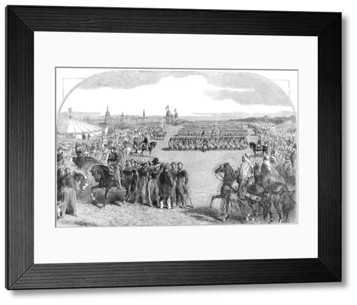 Framed Print : Review of the Division under Prince Napoleon before the Sultan, at Scutari - Zouaves Defiling, 1854. Creator: Unknown Framed Print : Review of the Division under Prince Napoleon before the Sultan, at Scutari - Zouaves Defiling, 1854. Creator: Unknown