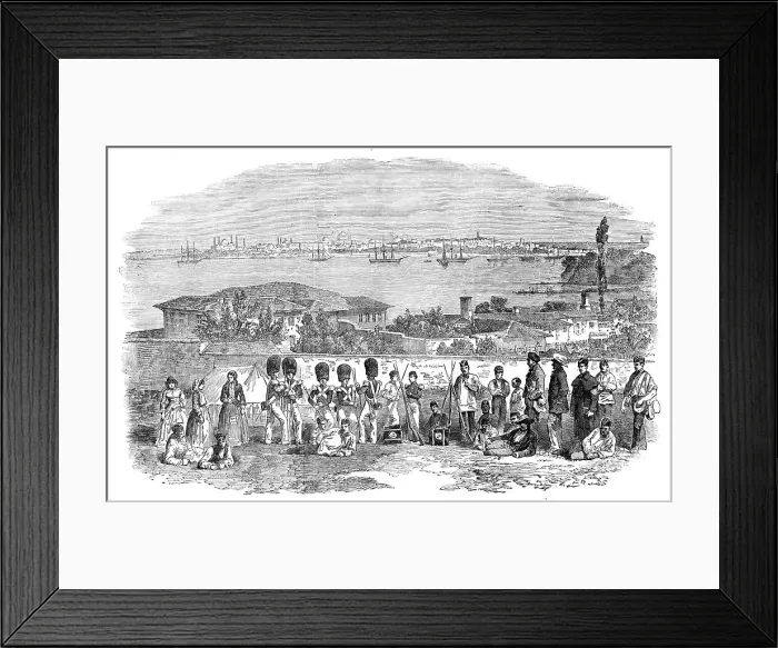 Framed Print : H.B.M. Foot Guards encamped at Scutari - from a daguerreotype by Mr. Robertson, of Constan... 1854. Creator: Unknown Framed Print : H.B.M. Foot Guards encamped at Scutari - from a daguerreotype by Mr. Robertson, of Constan... 1854. Creator: Unknown