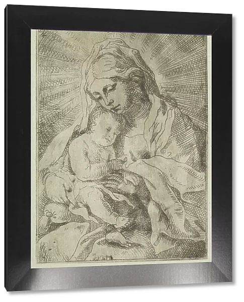 The Virgin holding the infant Christ, after Reni, ca. 1600-1640. Creator: Anon