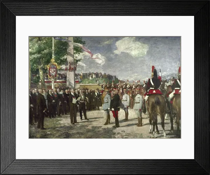Framed Print : Reception at Porte Maillot of Marshals Foch and Joffre, July 14, 1919, 1923. Creator: Lucien Simon Framed Print : Reception at Porte Maillot of Marshals Foch and Joffre, July 14, 1919, 1923. Creator: Lucien Simon
