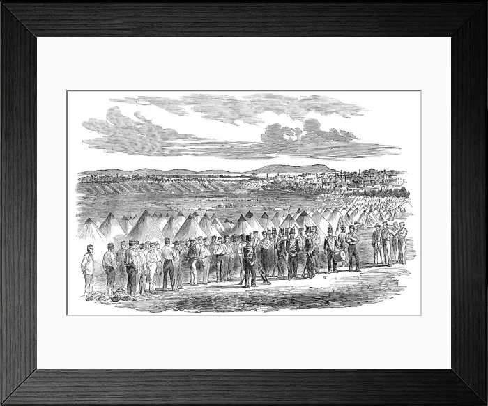 Framed Print : British Infantry of the Line encamped at Scutari - from a daguerreotype by Mr. Robertson, of Constan Creator: Unknown Framed Print : British Infantry of the Line encamped at Scutari - from a daguerreotype by Mr. Robertson, of Constan Creator: Unknown