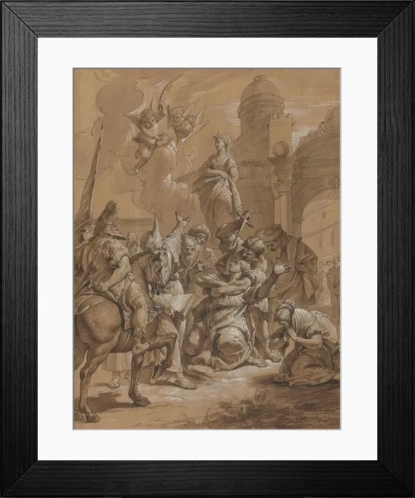 Framed Print : Martyrdom of a Female Saint, 18th century. Creator: Francesco Fontebasso Framed Print : Martyrdom of a Female Saint, 18th century. Creator: Francesco Fontebasso