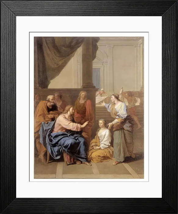 Framed Print : Christ with Martha and Mary. Sketch (or reduction) for May of Notre-Dame of 1704. Creator: Claude Saint-Paul. Christ with Martha and Mary. Sketch (or reduction) for May of Notre-Dame of 1704. Creator: Claude Saint-Paul Framed Print : Christ with Martha and Mary. Sketch (or reduction) for May of Notre-Dame of 1704. Creator: Claude Saint-Paul. Christ with Martha and Mary. Sketch (or reduction) for May of Notre-Dame of 1704. Creator: Claude Saint-Paul