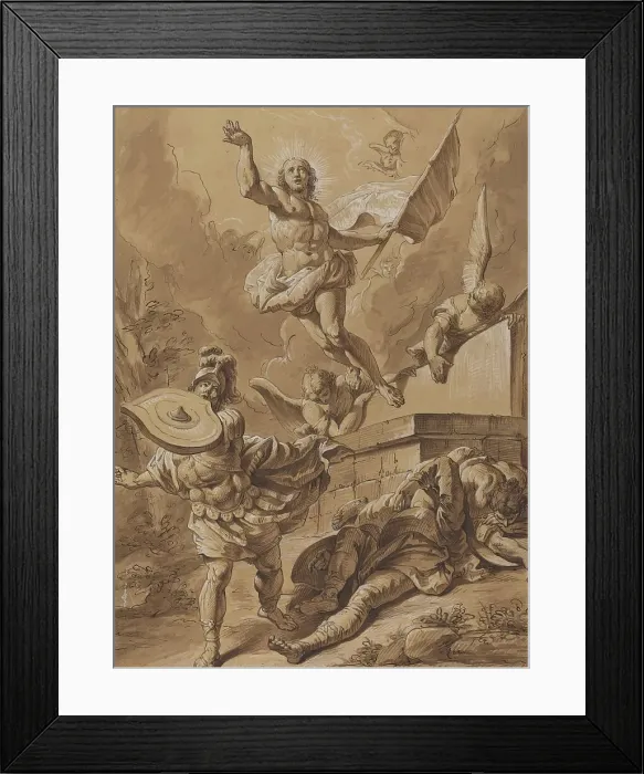 Framed Print : The Resurrection, 18th century. Creator: Francesco Fontebasso Framed Print : The Resurrection, 18th century. Creator: Francesco Fontebasso