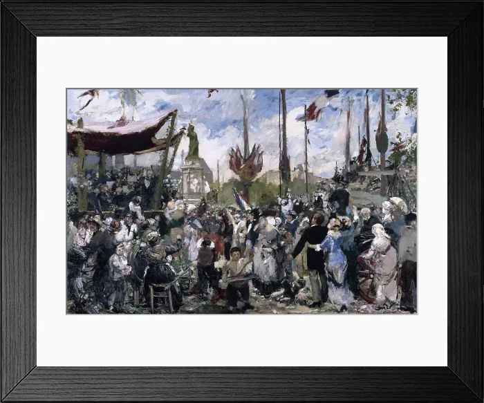 Framed Print : July 14, 1880, inauguration of the monument to the Republic, 1881. Creator: Alfred Philippe Roll Framed Print : July 14, 1880, inauguration of the monument to the Republic, 1881. Creator: Alfred Philippe Roll