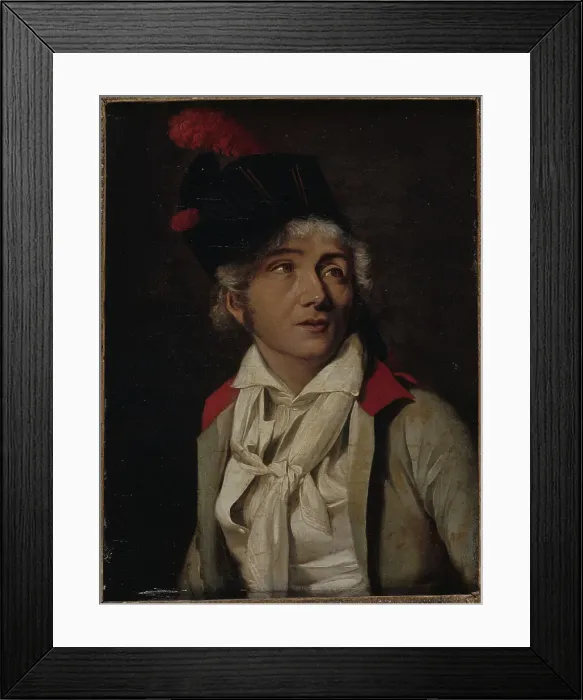 Framed Print : Portrait d'un acteur, en veste blanche à collet rouge, c1800. Creator: Louis Leopold Boilly Framed Print : Portrait d'un acteur, en veste blanche à collet rouge, c1800. Creator: Louis Leopold Boilly