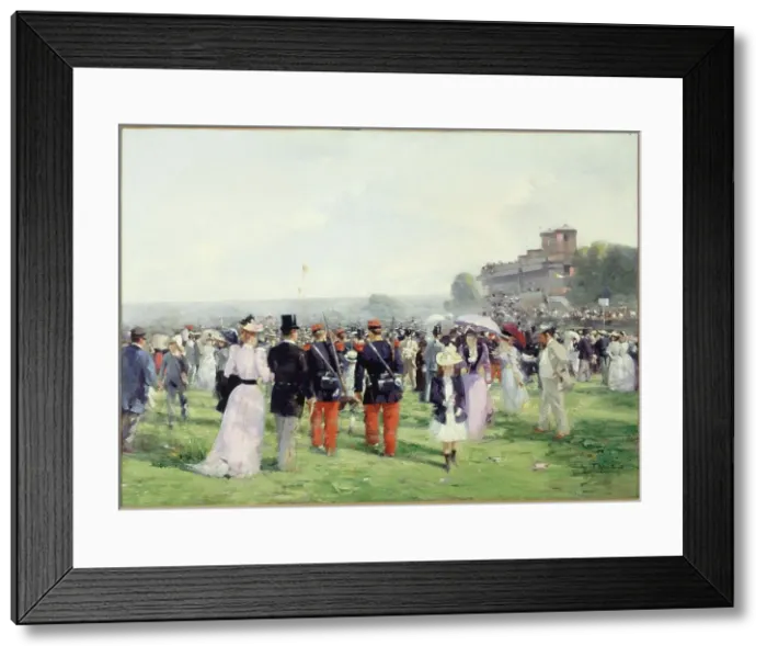 Framed Print : End of race in Auteuil, c1888 — 1898. Creator: Alfred H Smith Framed Print : End of race in Auteuil, c1888 — 1898. Creator: Alfred H Smith