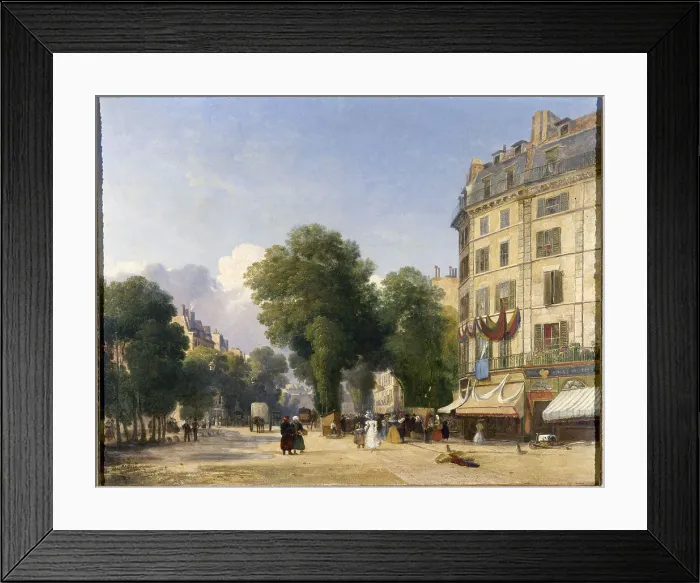 Framed Print : Boulevard des Capucines, at the end of rue de la Paix, 1834. Creator: Robert Stanley Colet Framed Print : Boulevard des Capucines, at the end of rue de la Paix, 1834. Creator: Robert Stanley Colet