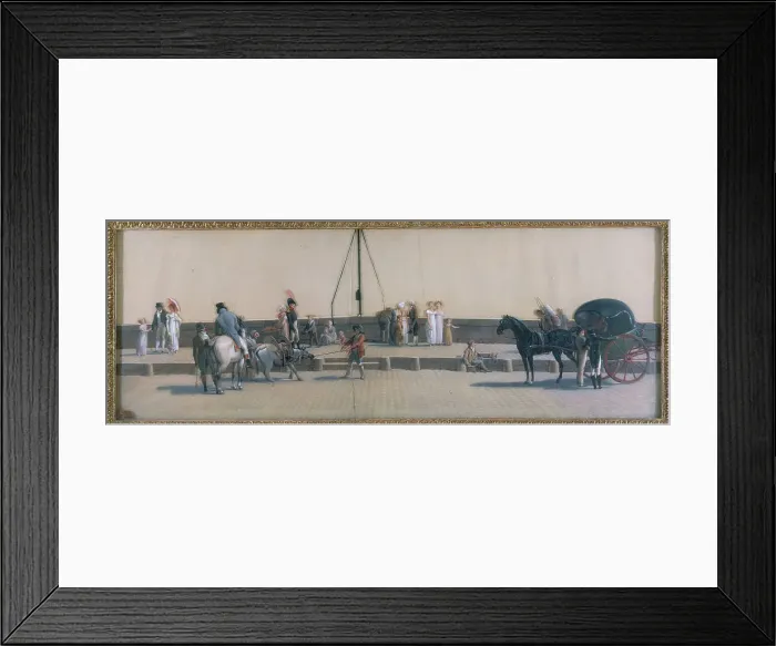 Framed Print : Le passage du pont Royal, c1800. Creator: Louis Leopold Boilly Framed Print : Le passage du pont Royal, c1800. Creator: Louis Leopold Boilly