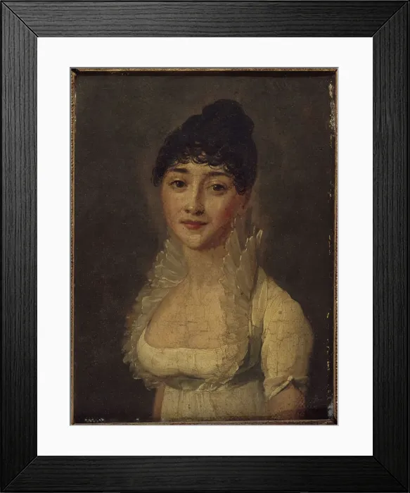 Framed Print : Portrait de femme en robe blanche, c1805. Creator: Louis Leopold Boilly Framed Print : Portrait de femme en robe blanche, c1805. Creator: Louis Leopold Boilly