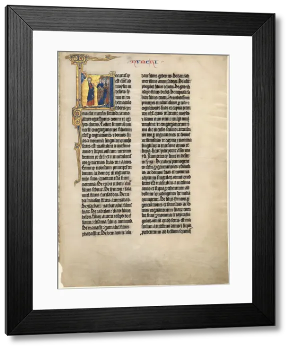 Framed Print : Moses Counting the Children of Israel, c. 1270. Creator: Unknown Framed Print : Moses Counting the Children of Israel, c. 1270. Creator: Unknown