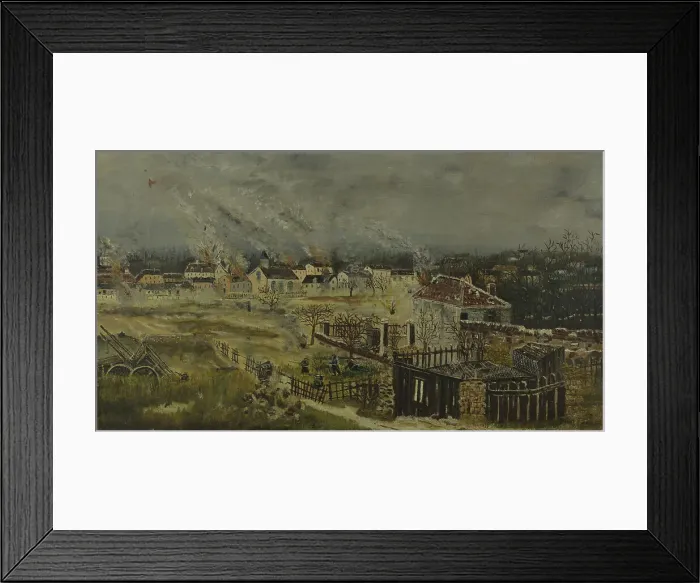 Framed Print : Battle of Champigny - Episode from the War of 1870, c1882. Creator: Henri Rousseau Framed Print : Battle of Champigny - Episode from the War of 1870, c1882. Creator: Henri Rousseau