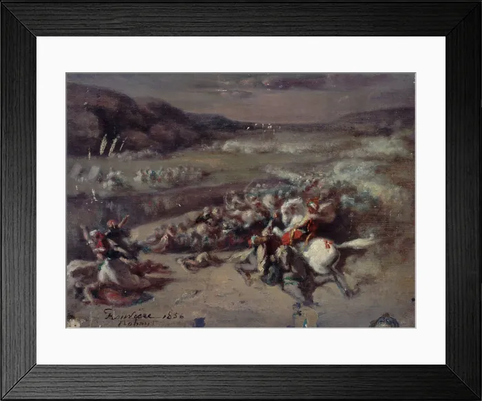 Framed Print : Battle scene, 1856. Creator: Philibert Rouviere Framed Print : Battle scene, 1856. Creator: Philibert Rouviere