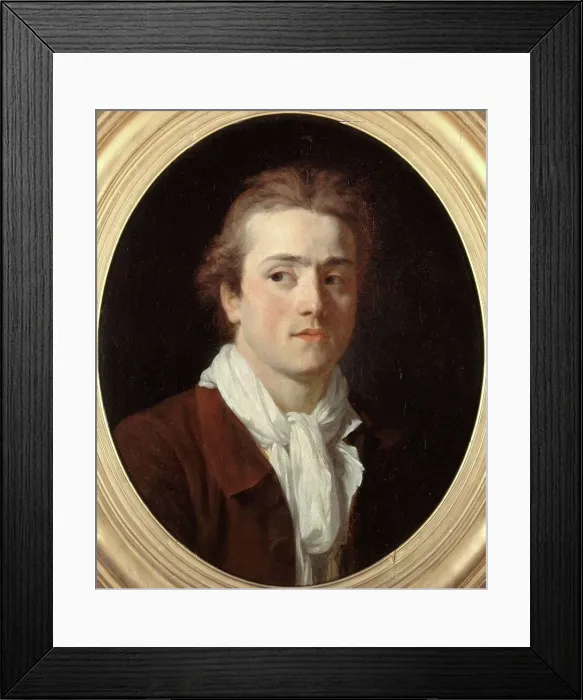 Framed Print : Portrait of Paul-Guillaume Lemoine, known as the Roman (1755-?), architect, c1772 — 1782. Creator: Joseph Benoit Suvee Framed Print : Portrait of Paul-Guillaume Lemoine, known as the Roman (1755-?), architect, c1772 — 1782. Creator: Joseph Benoit Suvee